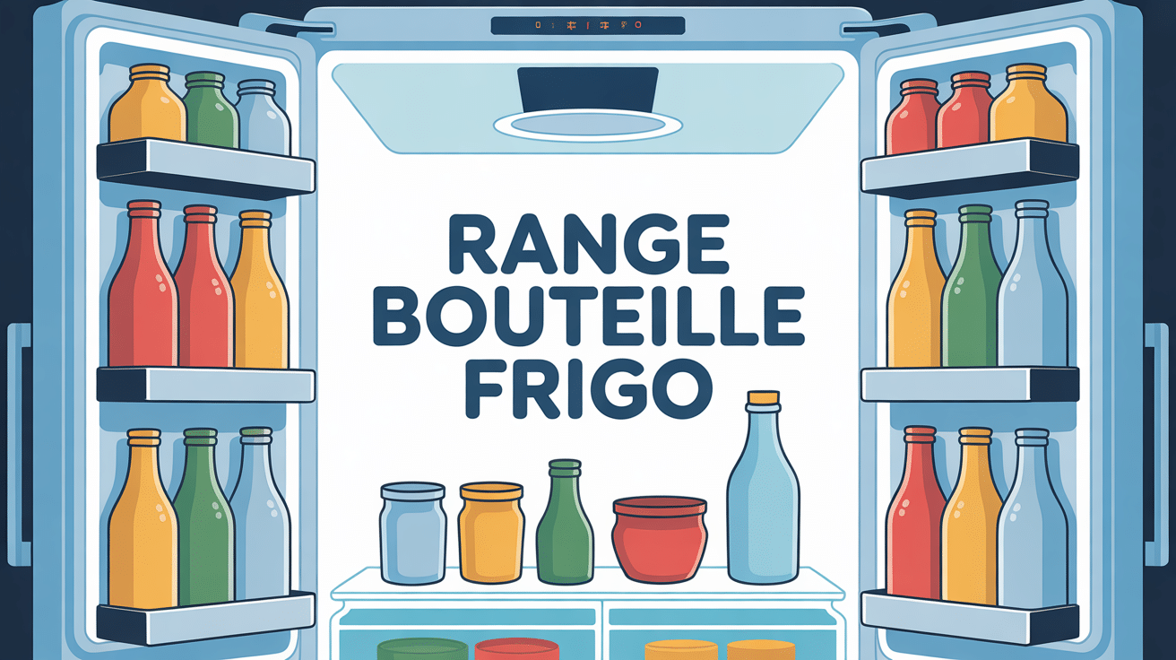Organisation optimale range bouteille frigo avec bouteilles horizontales