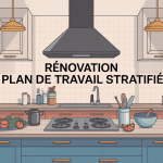illustration moderne renover plan de travail stratifié