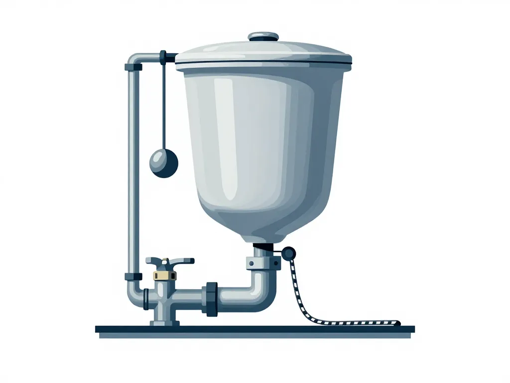 schéma explicatif mécanisme chasse d'eau ancien modèle