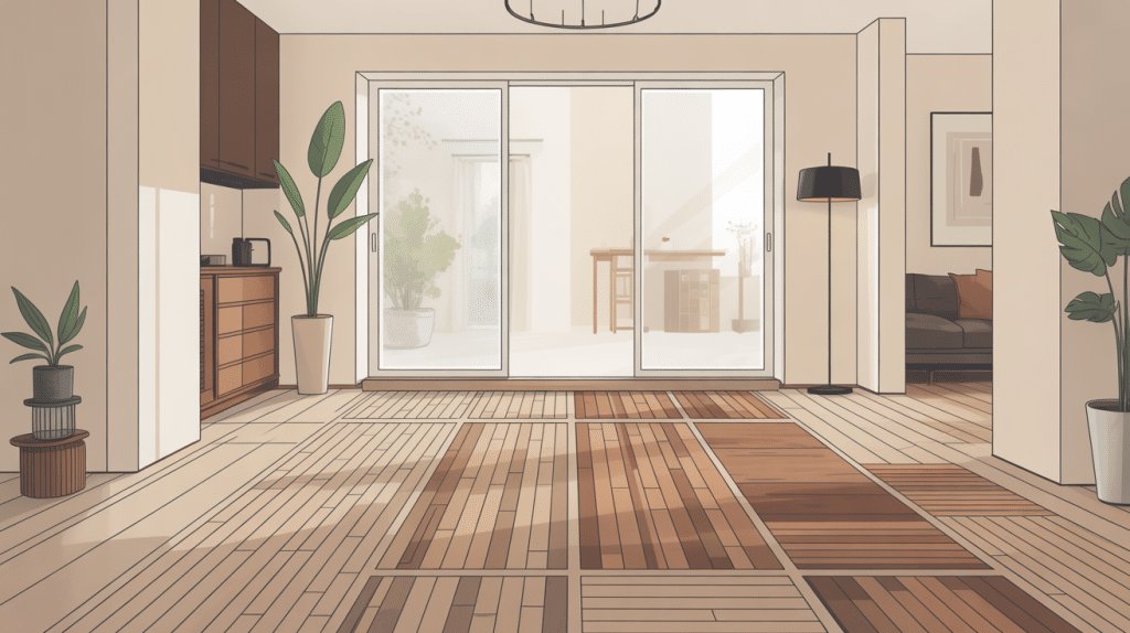Sens pour poser le parquet avec plusieurs orientations illustrées