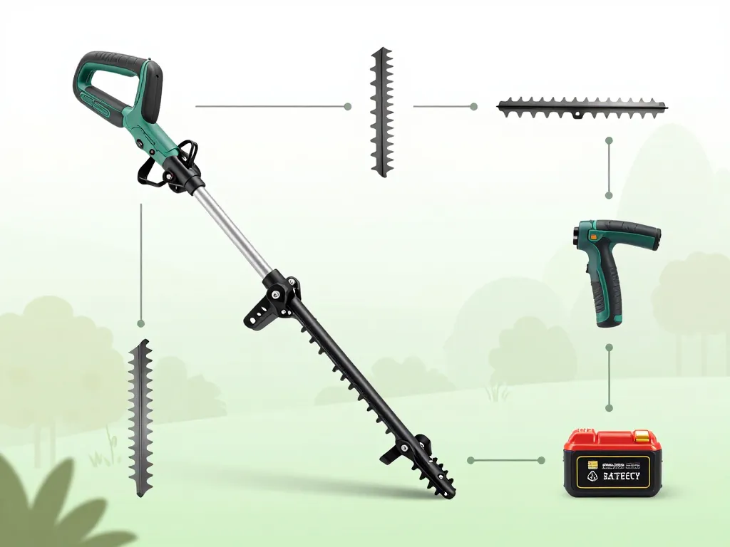 Schéma choix taille haie télescopique à batterie