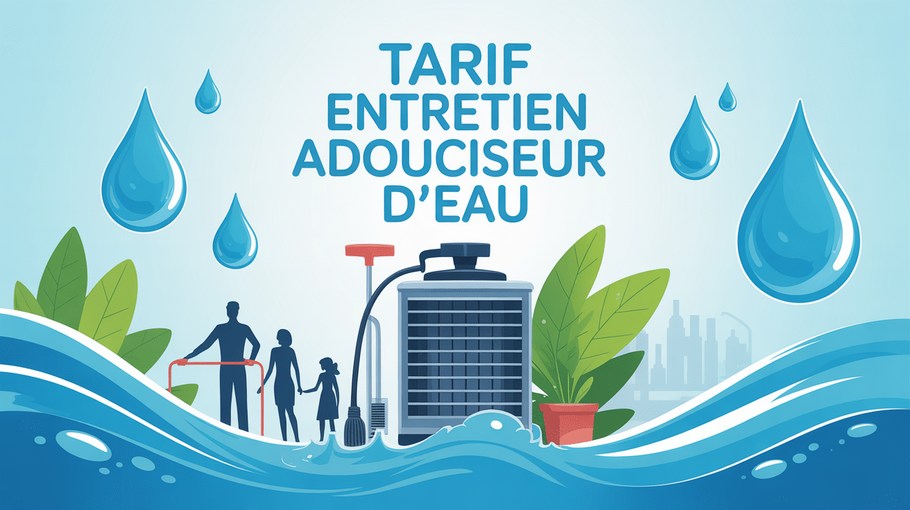 illustration tarif entretien adoucisseur d'eau contexte domestique