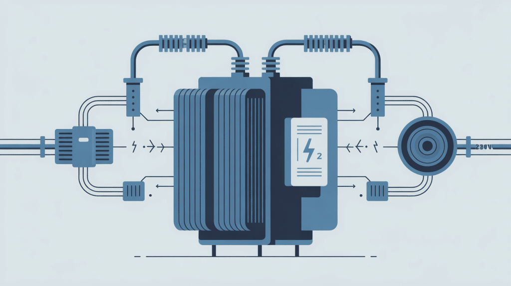 schéma fonctionnement transformateur d'isolement 230v 230v sécurité