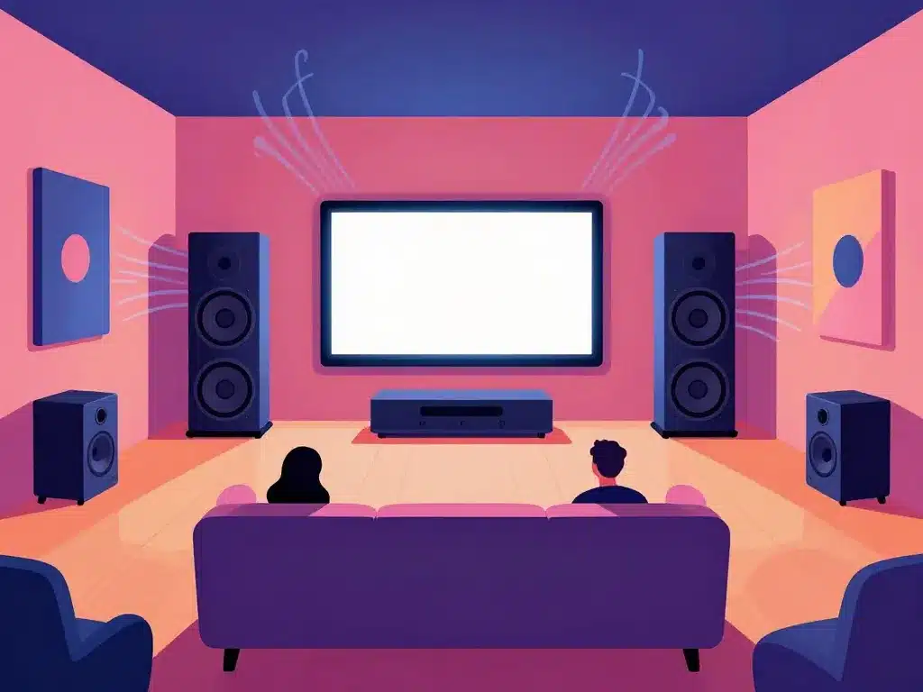 Disposition enceinte tv and home theatre immersion