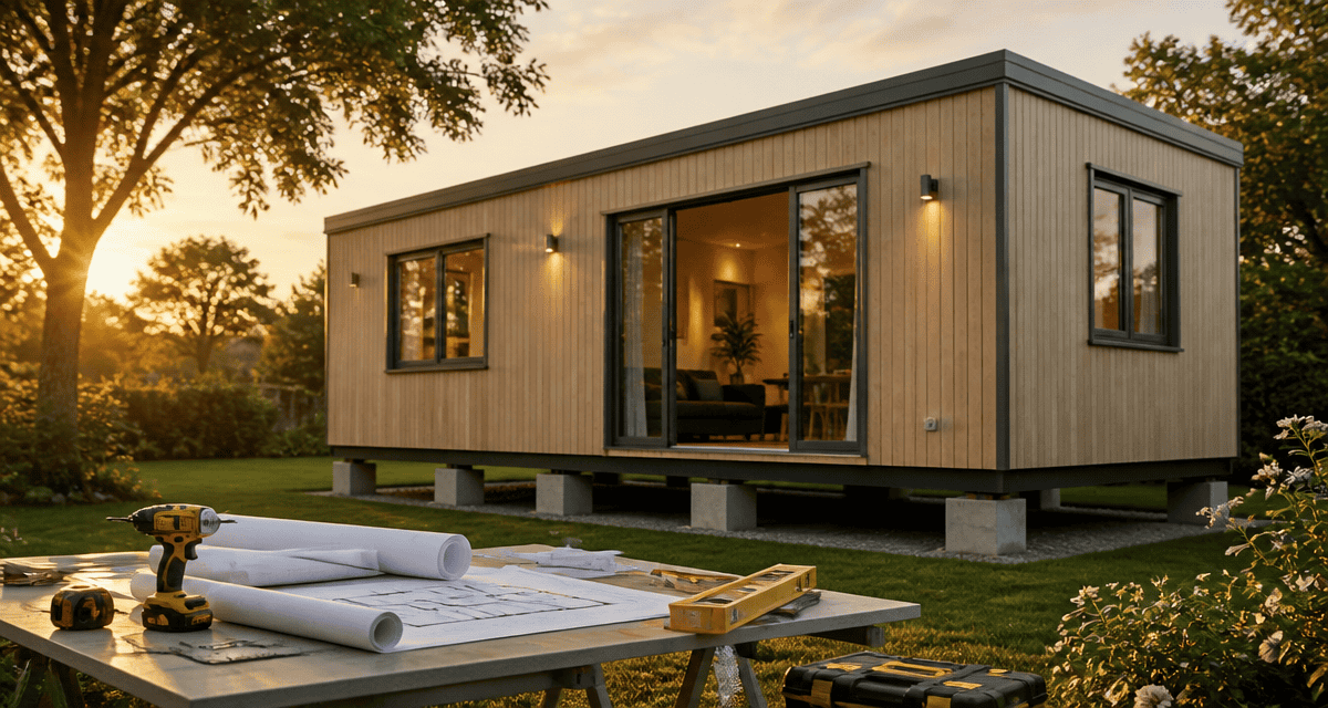 bungalow préfabriqué bois sur terrain