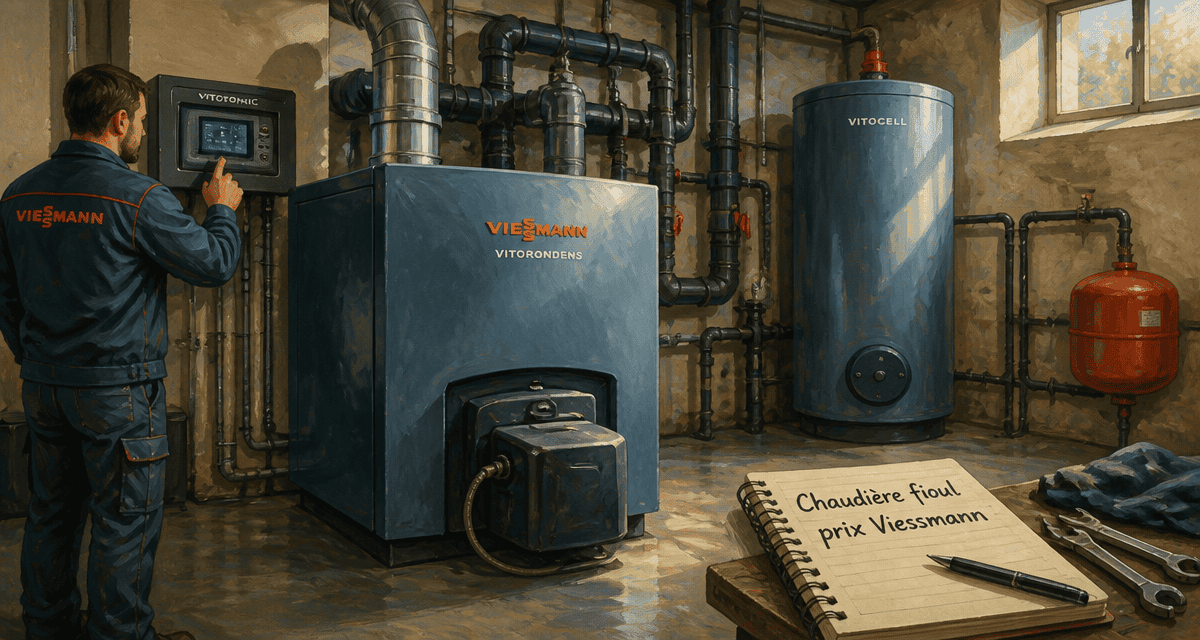 Chaudiere fioul prix Viessmann Vitorondens avec technicien