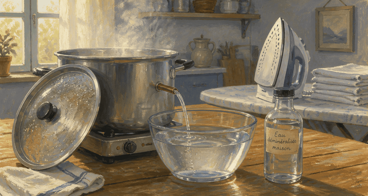 comment faire de l'eau déminéralisée pour fer à repasser, méthode DIY en cuisine