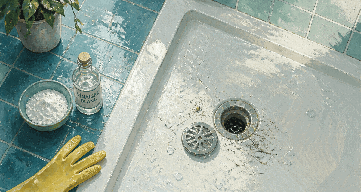 deboucher la douche bicarbonate vinaigre