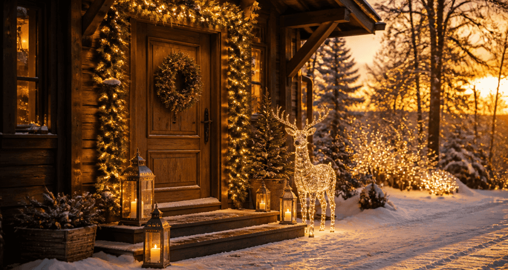 decoration noel exterieur facade maison et jardin