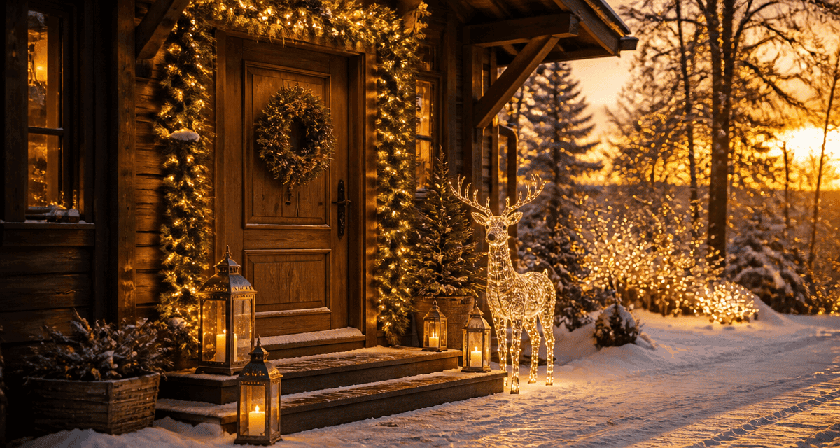 decoration noel exterieur facade maison et jardin