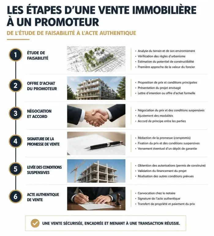 Étapes clés pour vendre son terrain à un promoteur immobilier