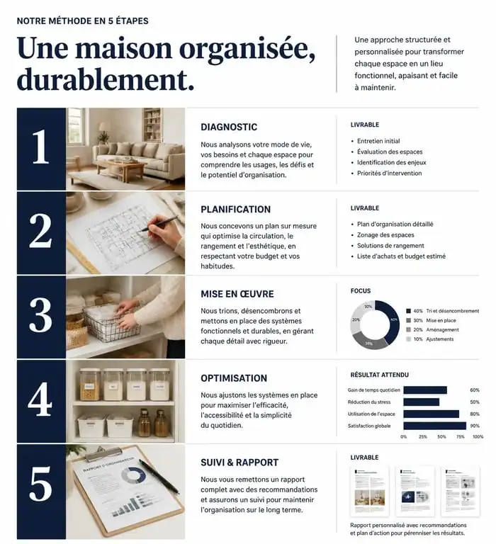 Infographie de la méthode Stootie Media Conseils pour l'organisation et la gestion de projet