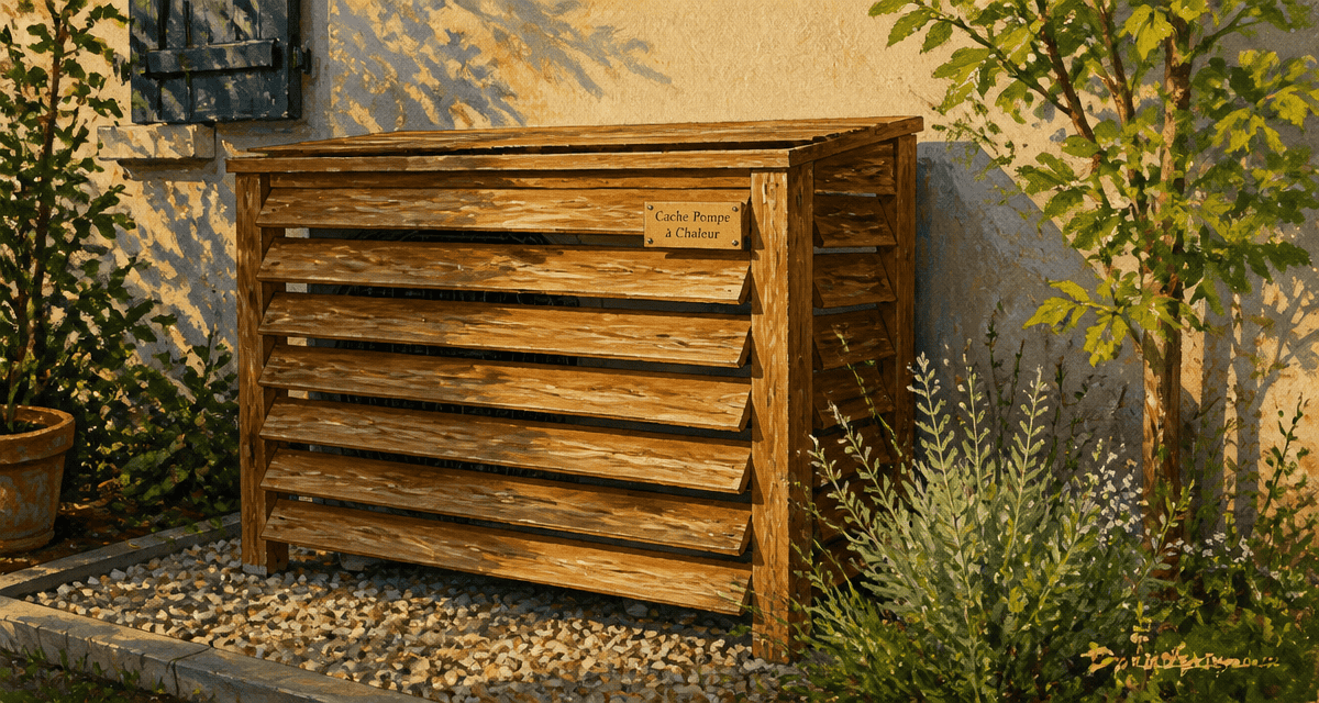 Fabriquer un cache pompe à chaleur en bois extérieur