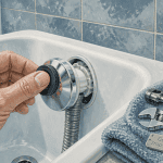 trop plein baignoire installation joint chromé
