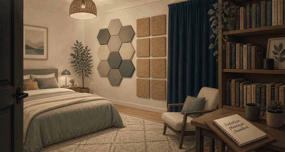 isolation phonique mur chambre sans travaux panneaux rideau tapis