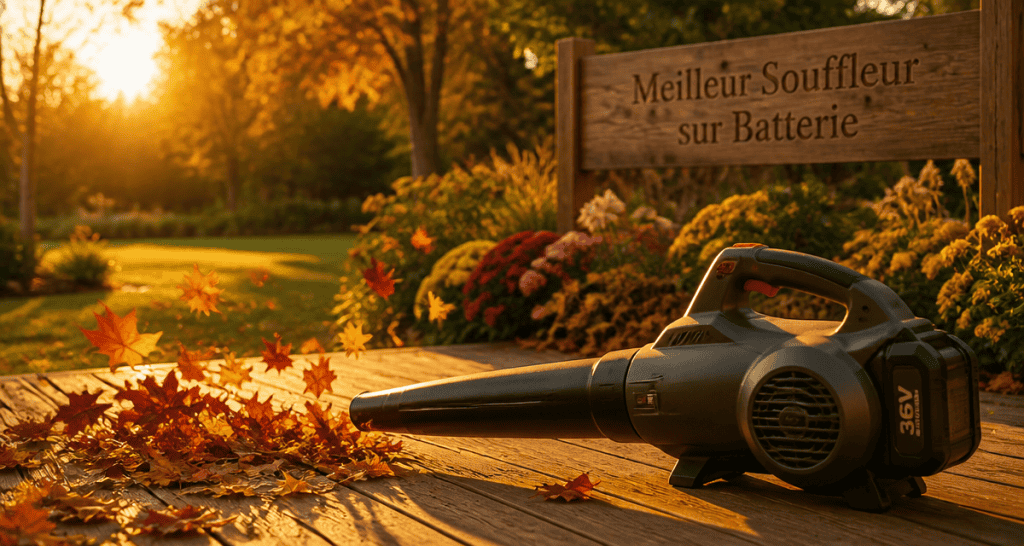 meilleur souffleur sur batterie terrasse feuilles mortes