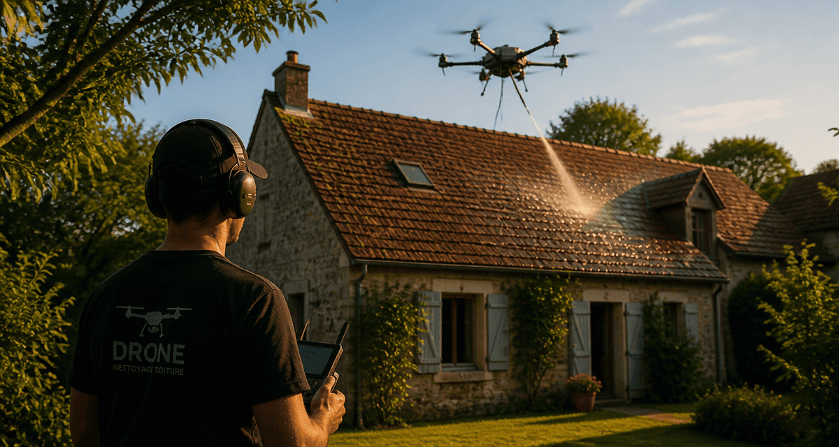 nettoyage toiture par drone avis sur toit ancien