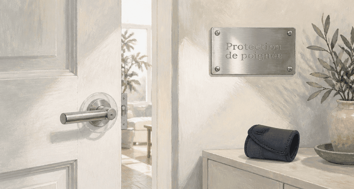 protection poignee sur porte et mur