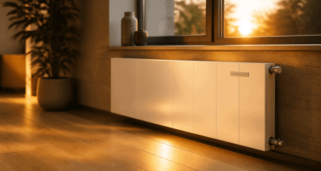 radiateur en acier pour chauffage central sous fenêtre