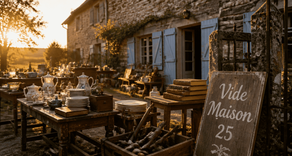vide maison 25 cour ferme objets anciens