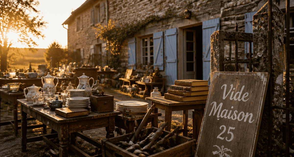 vide maison 25 cour ferme objets anciens