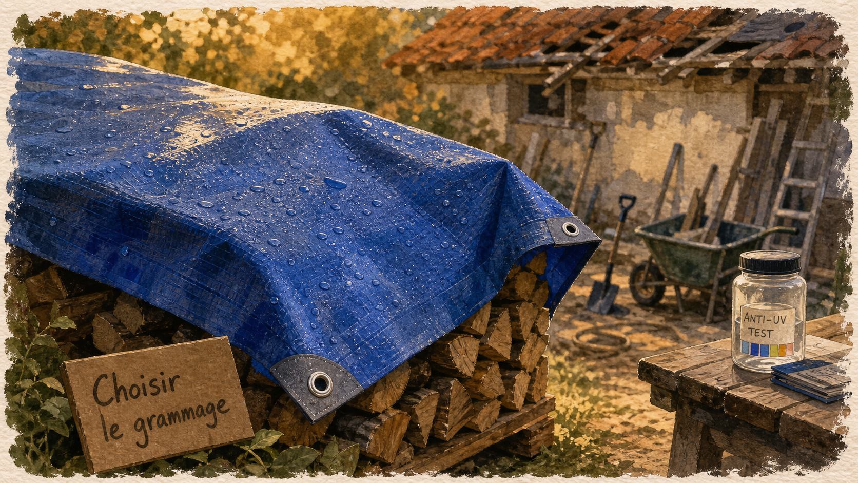 Bâches bleues 70g ou 140g/m² : choisir la résistance