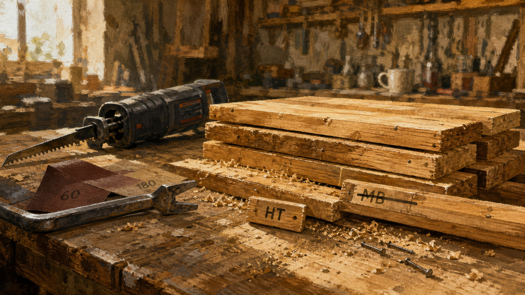 Bois de palette meuble : planches HT à éviter (bois toxiques)