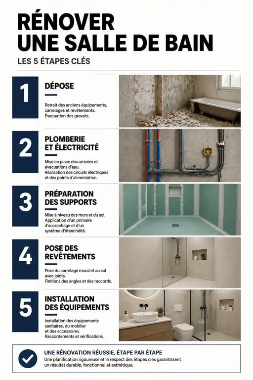 Étapes clés pour rénover une salle de bain avec succès
