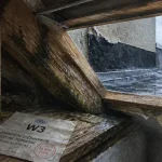 Étanchéité des toitures : charpente humide près d’une membrane bitumineuse