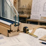 Fenetre double vitrage sur mesure en coupe : Warm Edge visible, atelier