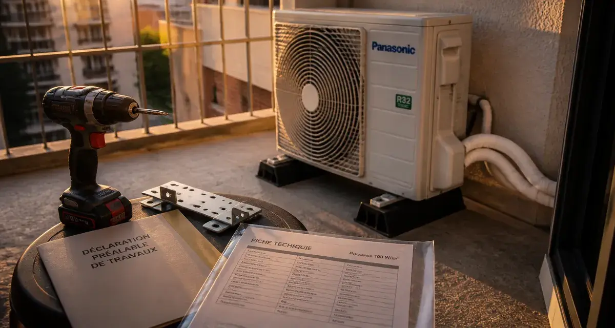 installation climatisation appartement : dossier et installation sur balcon