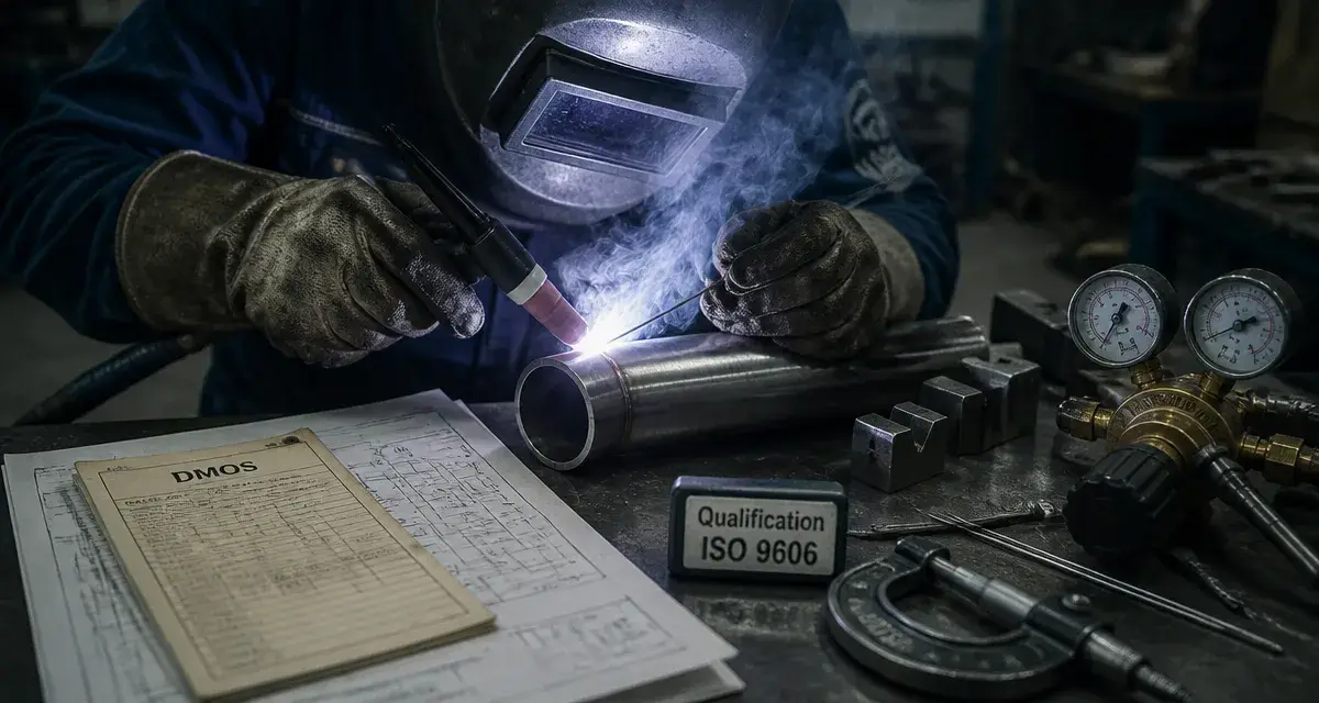 Metier de soudeur TIG sur tuyau inox, qualification ISO 9606 en atelier
