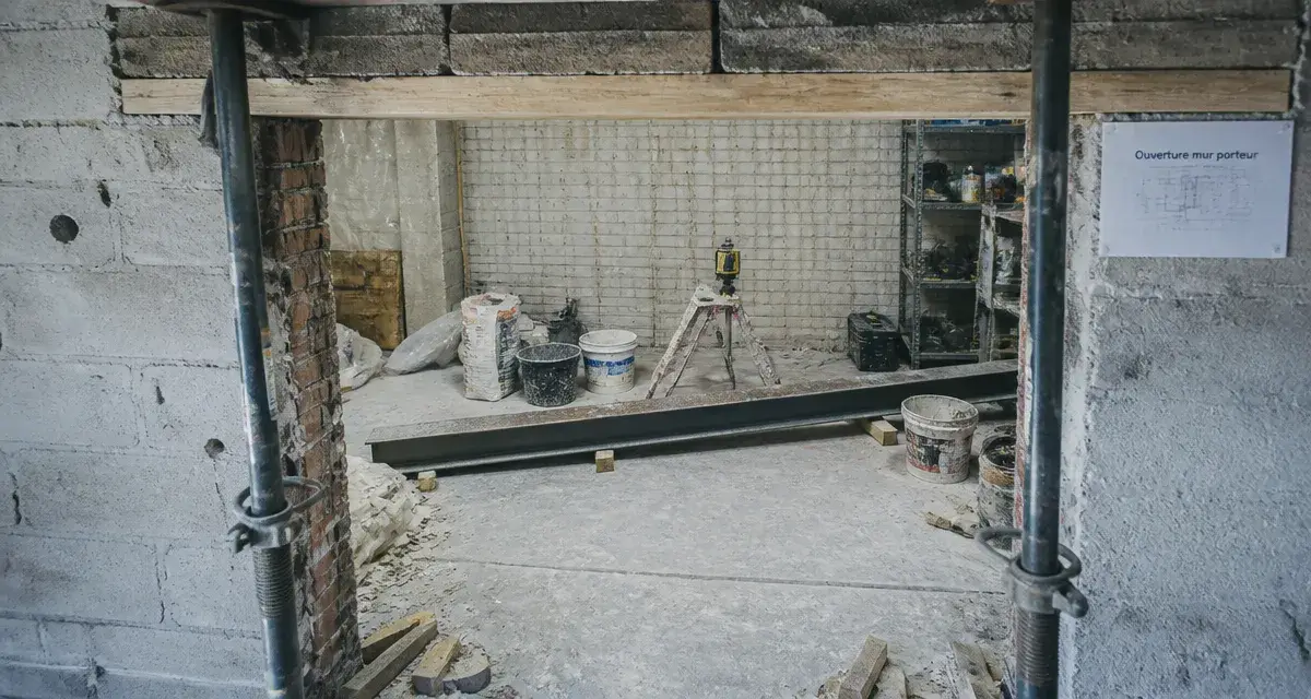 Mur porteur IPN prix : ouverture d’un mur porteur en chantier