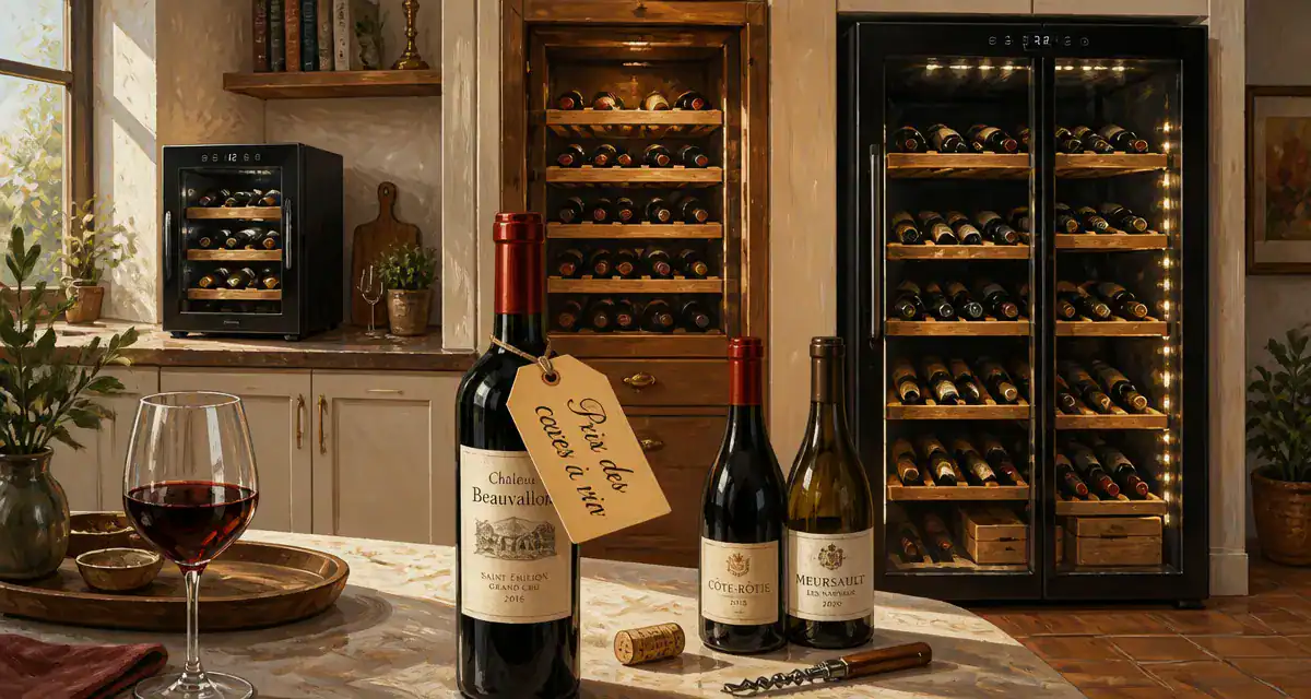 Prix cave à vin : différentes caves à vin en cuisine