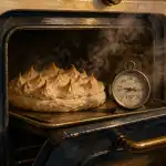 thermostat 150 degrés sur four avec meringue
