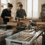 vider maison tri objets salon ancien