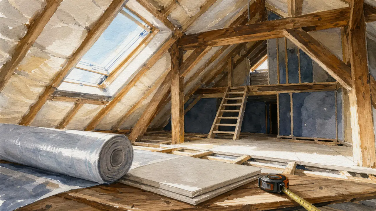 Aménager des combles : combles aménagés, 1,80 m, pente 30°