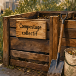 Photo de compostage collectif en immeuble