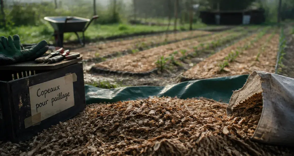 Copeaux de bois gratuit pour paillage au potager