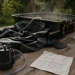 Kit bassin poisson hors sol : liner EPDM et cuve préformée