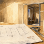 Plan porte coulissante : dimensions et galandage