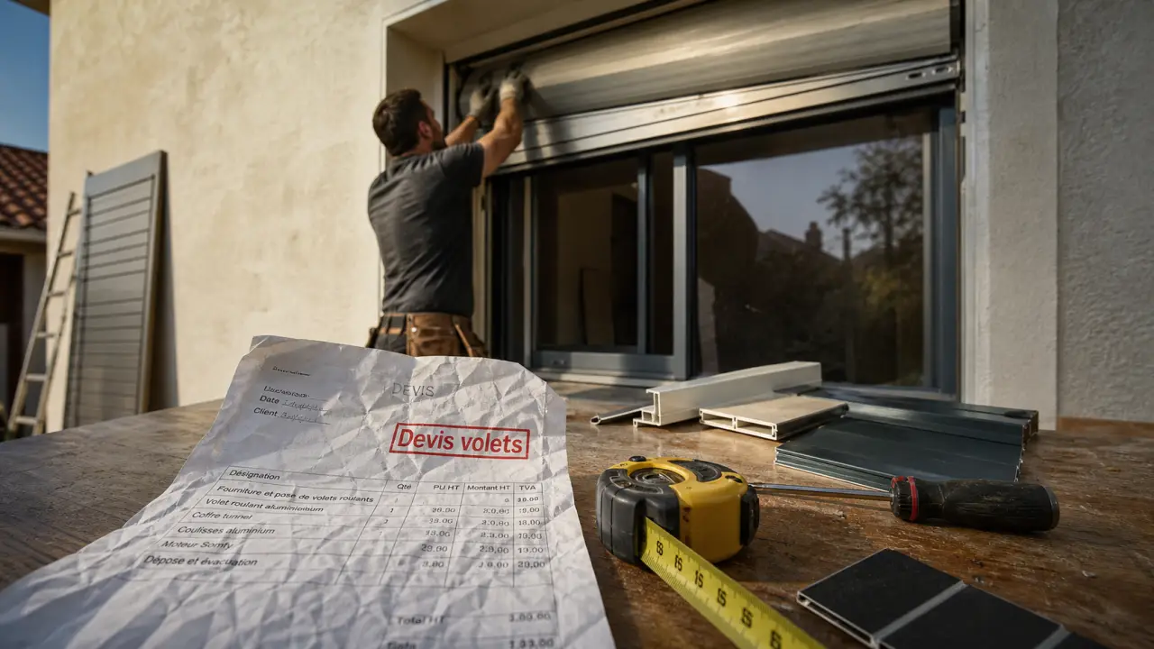 Prix d’un volet roulant : devis, pose et volet aluminium sur chantier