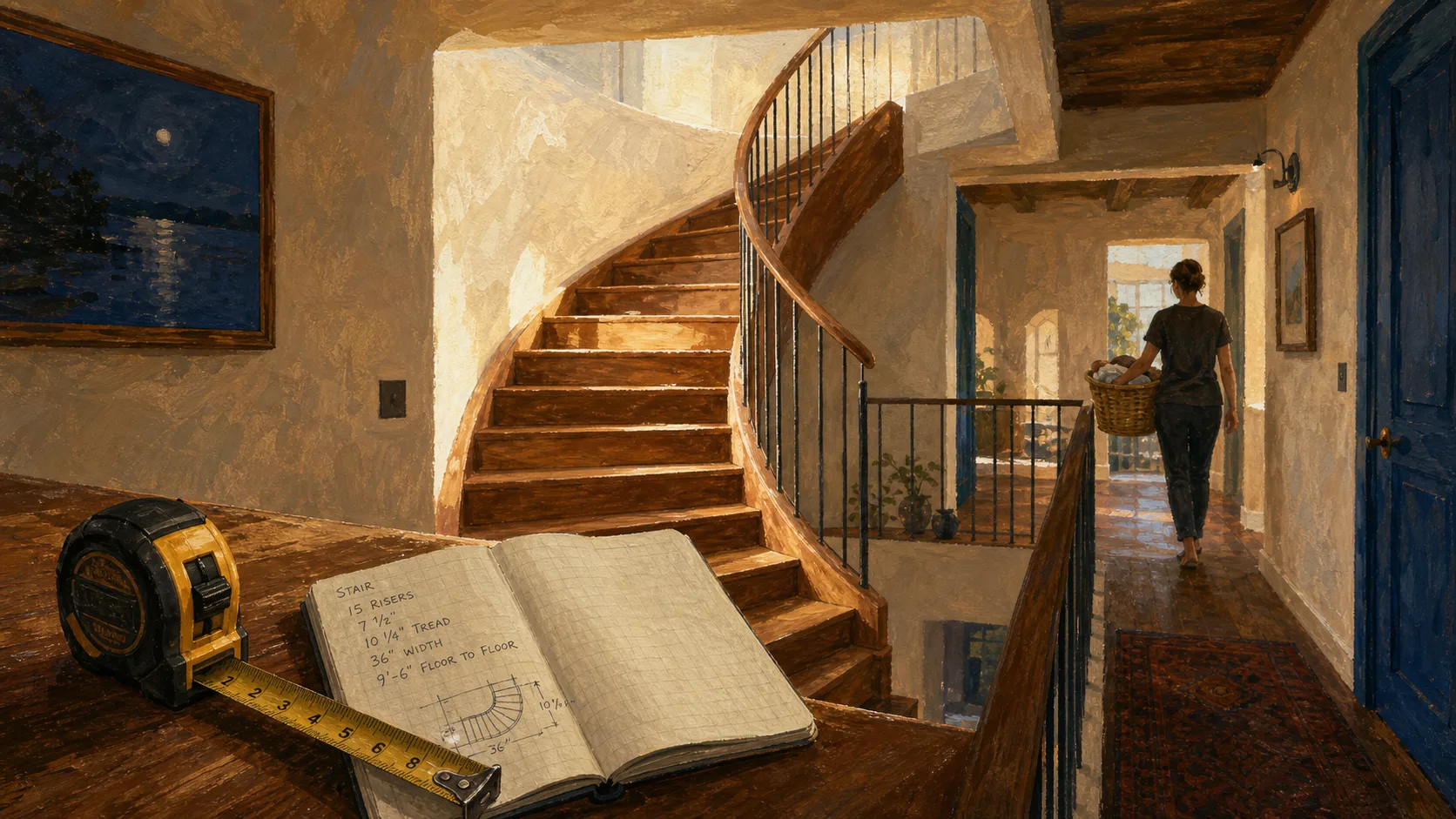Type escalier : trémie et confort selon l’espace, escalier tournant