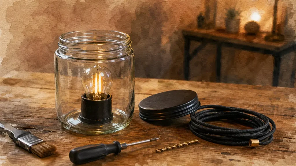 Lampe en bocal, baladeuse ou objet détourné : 3 idées DIY simples et les erreurs électriques à éviter
