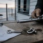 Inox 316 : cable et tendeur sur établi, tensions à éviter