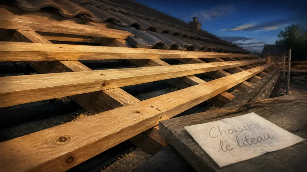 Liteau de toiture : choisir l’essence, la section et le traitement selon l’exposition