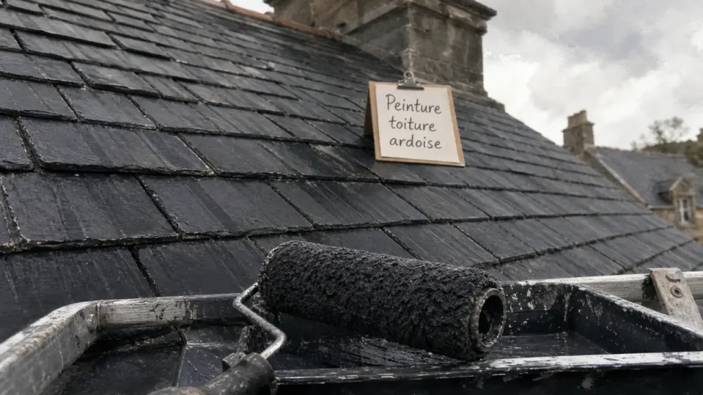 Peindre une toiture en ardoise, oui, mais seulement si le support reste sain
