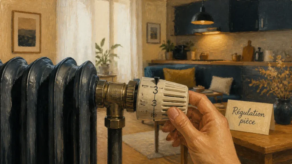 Robinets thermostatiques radiateurs : régler de 1 à 5 sans surchauffer la pièce