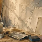 Comment enduire mur sans traces, ponçage final et couteau à enduire