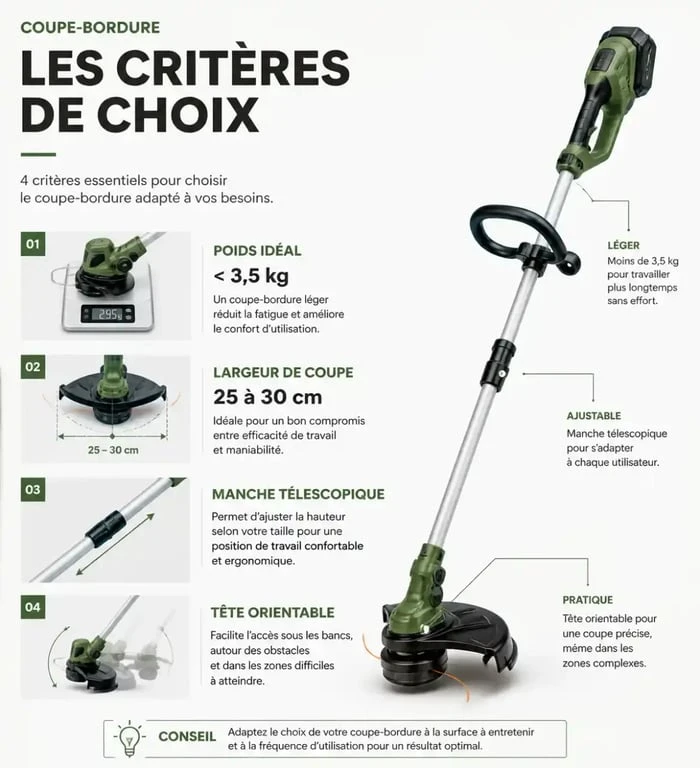 Critères techniques pour choisir le meilleur coupe-bordure